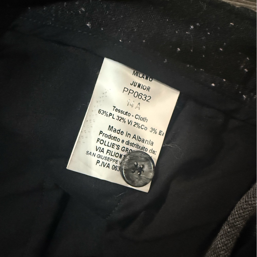 Paolo Pecora Milano Speckled Trousers Boys 14 Designer Italian Pants NWT - Picture 5 of 6